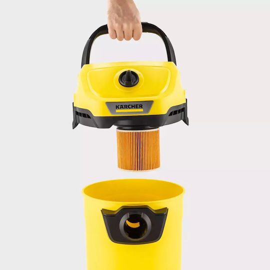 Karcher WD 3 V-15/6/20 Vacuum Wet / Dry 1000W with Stainless Bin 15lt