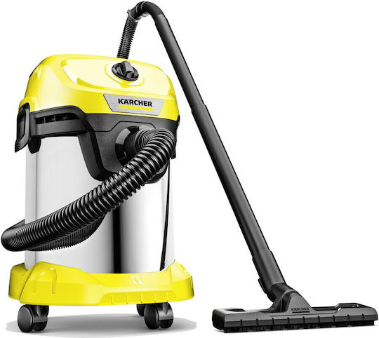 Karcher WD 3 S V-17/6/20 Car Aspirator Lichide / Solide 1000W cu Inoxidabil Recipient 17lt