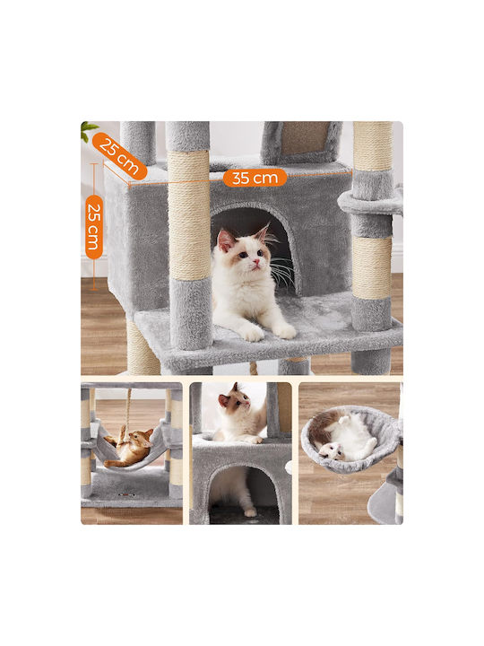 Feandrea Scratching Post Cat Trees Gray 5 levels 55x45x168cm