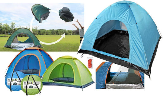 Summertiempo Automatic Summer Camping Tent Igloo Blue for 4 People 200x200x135cm