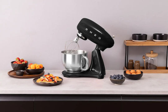 Smeg Kitchen Machine 1000W with Stainless Bowl 4.8L Black