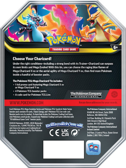 Pokemon Mega Charizard Y ex Tin