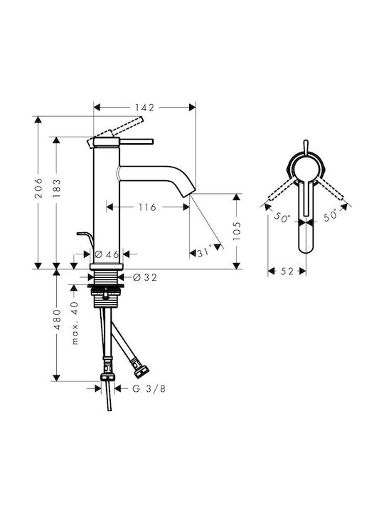 Hansgrohe Mixing Salon Shampoo Bowl Sink Faucet Bronze