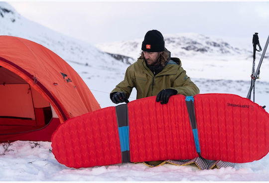 Thermarest Self-Inflating Single Camping Sleeping Mat 196x64cm Thickness 5cm Red