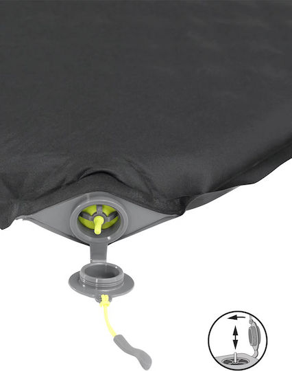 Outwell Αυτοφούσκωτο Ημίδιπλο Υπόστρωμα Camping 63x75cm Πάχους 5cm Μαύρο