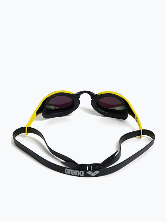 Arena Cobra Swimming Goggles Adults with Anti-fog Lenses Yellow