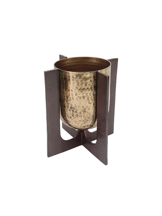 Artekko Decorative Metallic Vase Luxe Gold 22.8x22.8xH24.8cm