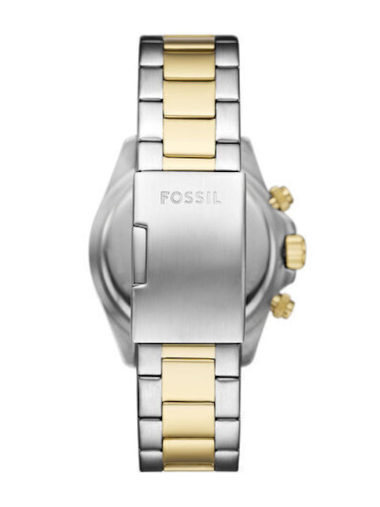 Fossil Autocross Мъжки Часовник 42mm Хронограф На Батерия Със Златист Неръждаем Стоманен Гривна
