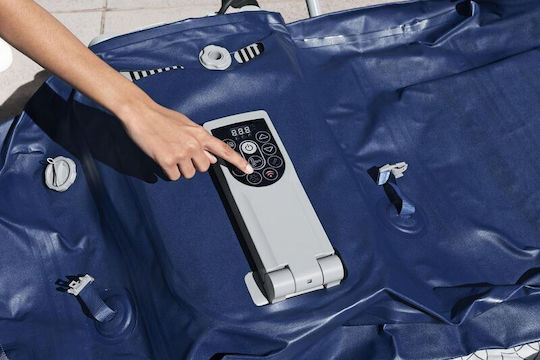 Bestway Τετράγωνη Πισίνα Φουσκωτή με Υδρομασάζ 71x71x180εκ. Μπλε