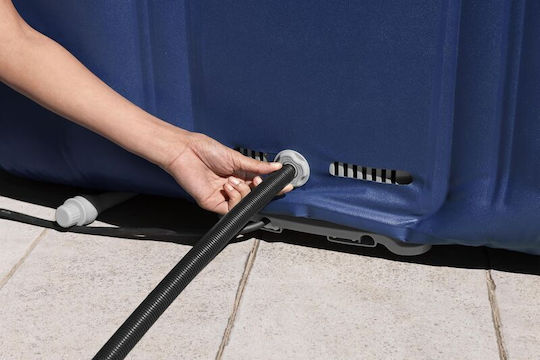 Bestway Τετράγωνη Πισίνα Φουσκωτή με Υδρομασάζ 71x71x180εκ. Μπλε
