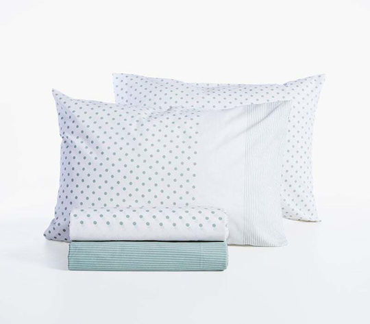 Nef-Nef Homeware Donter Module Cearceafuri De Pat Cu 2 Fețe De Pernă Super Dublu Cu Hugger Din Cauciuc 170x270+35cm Ecru (3 Buc)