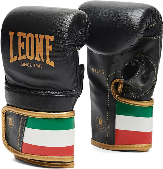 Leone Italy 47 Boxing Gloves Leather for Bag Black