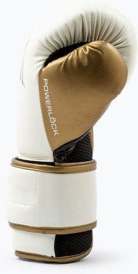 Everlast Powerlock Γάντια Πυγμαχίας για Αγώνα Λευκά