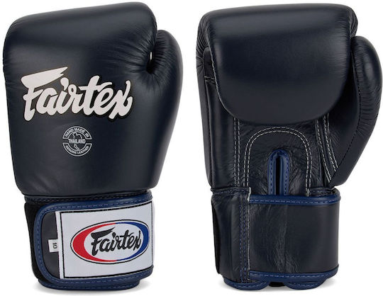 Fairtex Muay Thai Γάντια Πυγμαχίας Δερμάτινα για Αγώνα Μπλε