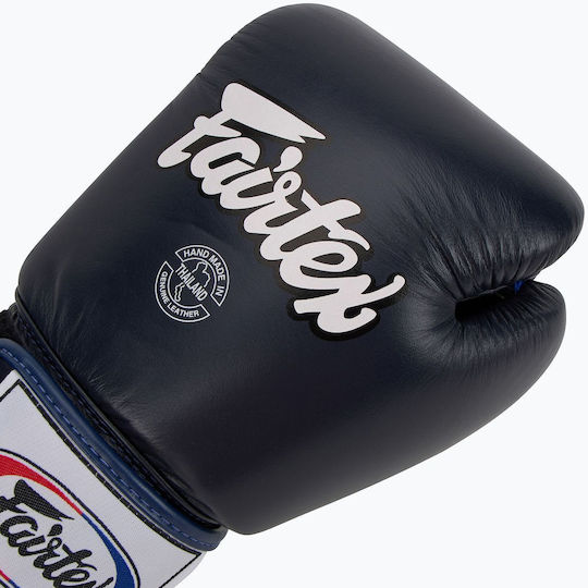 Fairtex Muay Thai Γάντια Πυγμαχίας Δερμάτινα για Αγώνα Μπλε
