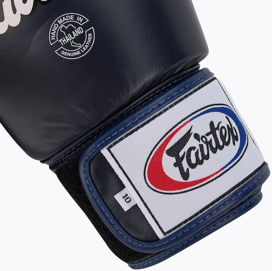 Fairtex Muay Thai Γάντια Πυγμαχίας Δερμάτινα για Αγώνα Μπλε