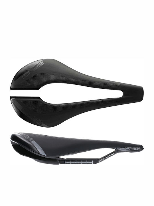 Selle Italia Boost Kit Carbonio Superflow S Σέλα Ποδηλάτου Carbon Μαύρη 250 x 130 mm