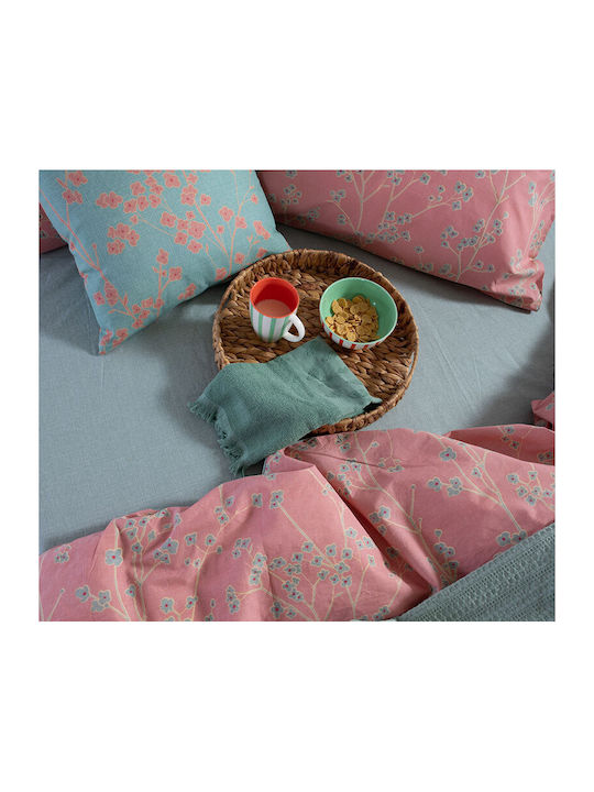 Nef-Nef Homeware Floriva Double Bed Sheets Set 240x270cm 4 Pieces
