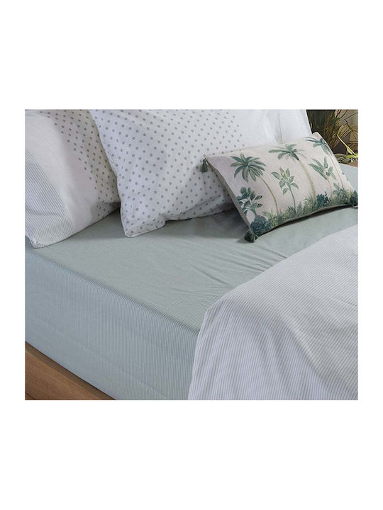 Nef-Nef Homeware Donter Bettlaken Super-Doppel mit Gummibettlaken 160x200+35cm Ecru (4 Stück)
