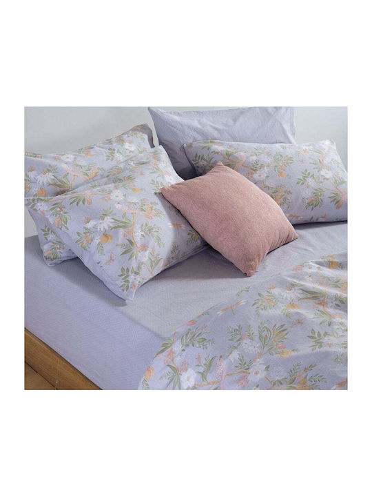Nef-Nef Homeware Dreamel Bed Sheets Super-Double with Rubber Hugger 160x200+35cm Pink (4 Pieces)