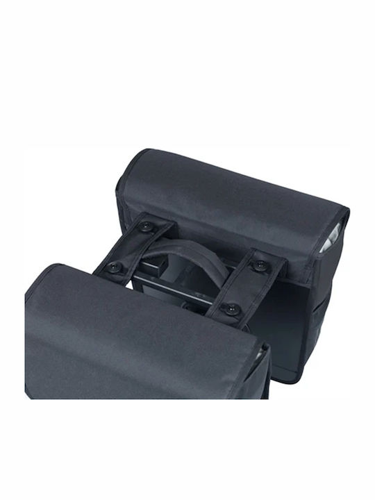 Basil Double Bicycle Rack Bag Black