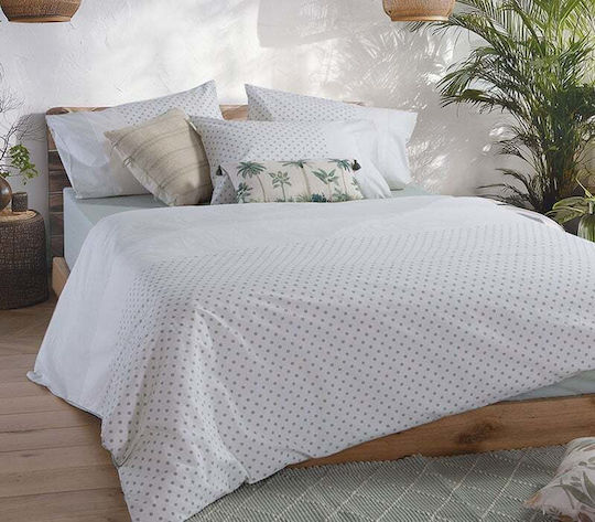 Nef-Nef Homeware Donter Super-Double Bed Sheets Set 3 Pieces 170x270+35cm With Ecru Rubber Hugger