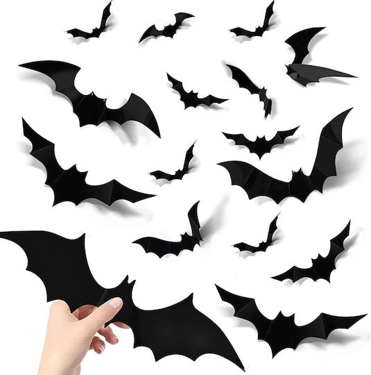 Halloween 3d Party Decoration Set 72 Waterproof Bat Stickers