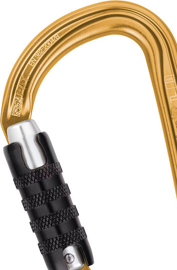 Petzl Am'd Aluminium Asymmetrical Carabiner Triact-Lock Gold Gold