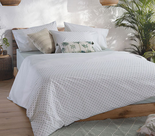 Nef-Nef Homeware Donter Super-Double Bed Sheets Set 3 Pieces 170x270+35cm With Ecru Rubber Hugger