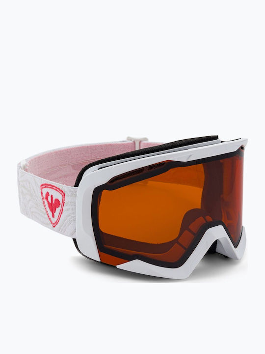 Rossignol Spiral Ski- & Snowboardbrille Erwachsene Weiß mit Linse in Orange Farbe