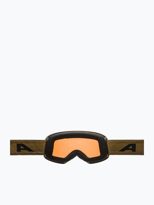 Alpina Quattroflex Ski & Snowboard Goggles Adults Black with Polarized / Photochromic Lens in Gold Color