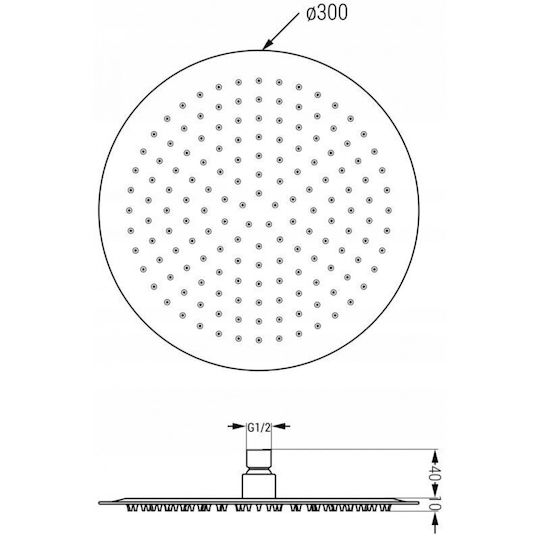 Mexen Showerhead with Extension Arm