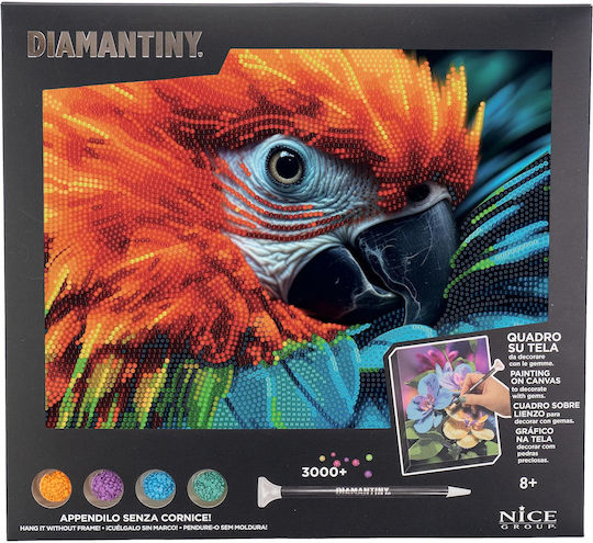 Diamond Painting Mosaic Gems Red Parrot 96577