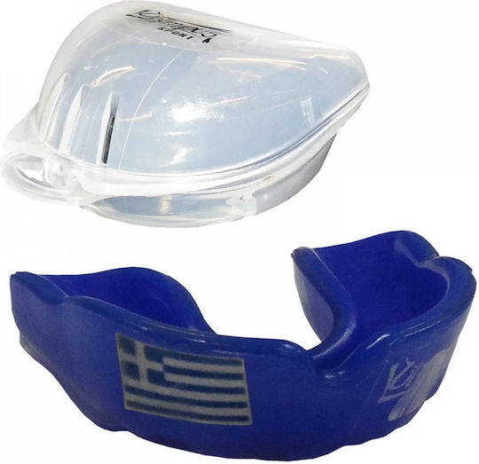 Olympus Sport Hellas 501107182 501107182 Protective Mouth Guard Senior Blue with Case Single