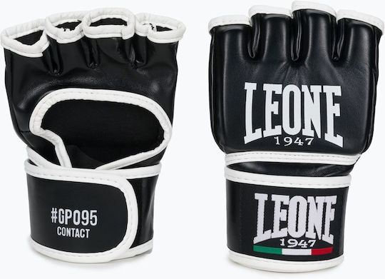 Leone Contact MMA Handschuhe aus Kunstleder Schwarz