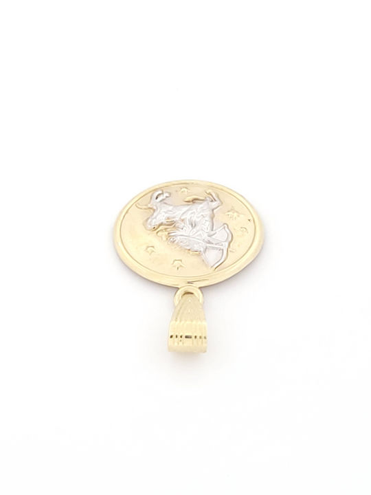 Gold Two-Tone Women's Pendant K9 Zodiac Sagittarius Code 109464