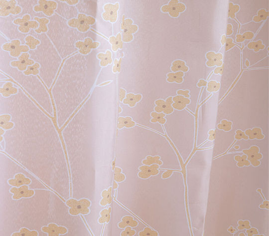 Nef-Nef Homeware Floriva Κουρτίνα Μπάνιου 180x200cm Beige