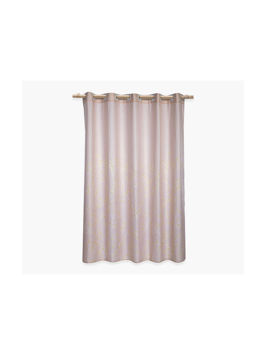 Nef-Nef Homeware Floriva Shower Curtain 180x200cm Beige