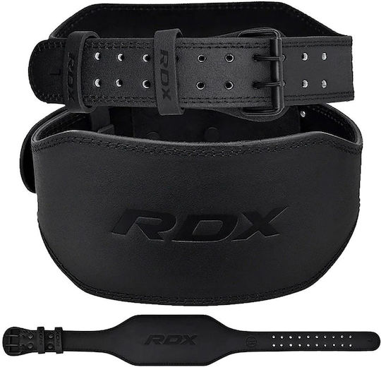 Rdx 15cm 6'' Leather Gym Belt Black S