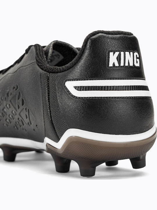 King Match Fg/Ag FG/AG Kids Soccer Cleats & Shoes with Molded Outsole Black