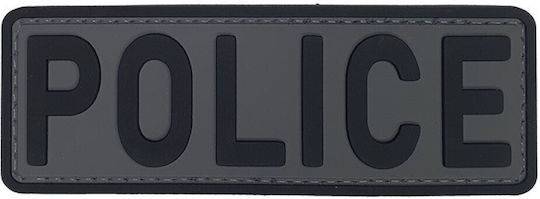 Police Σήμα Πλάτης Pvc 21 X 7.5εκ Γκρι Μαύρο
