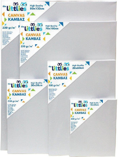 The Littlies Καμβάς σε Τελάρο Λευκός Τετράγωνος με Σφήνες 100x100εκ. 320gr/m² 1τμχ