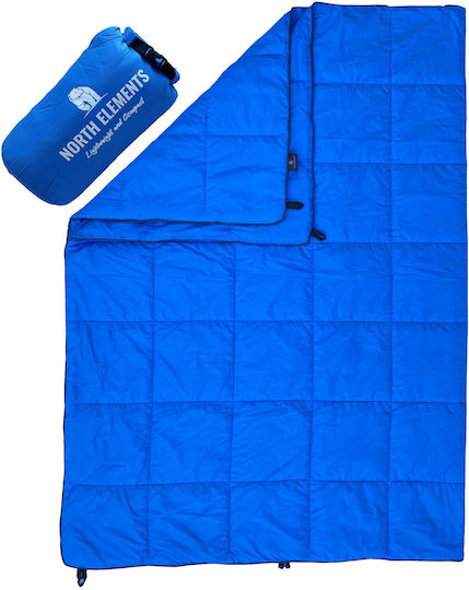 North Elements Folding Waterproof Camping Κουβέρτα Πικ Νικ 140x200cm σε Μπλε χρώμα