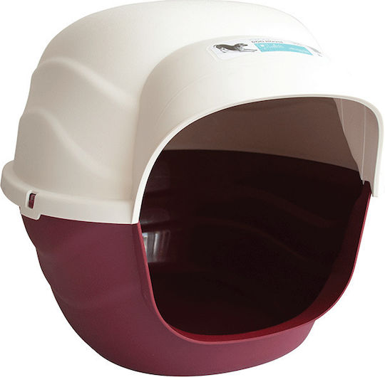 M-Pets Σπιτάκι Σκύλου Πλαστικό Igloo με Μόνωση Εσωτερικού Χώρου Κόκκινο 57x85x61cm