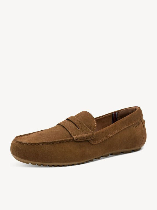 Suede Ανδρικά Loafers σε Καφέ Χρώμα