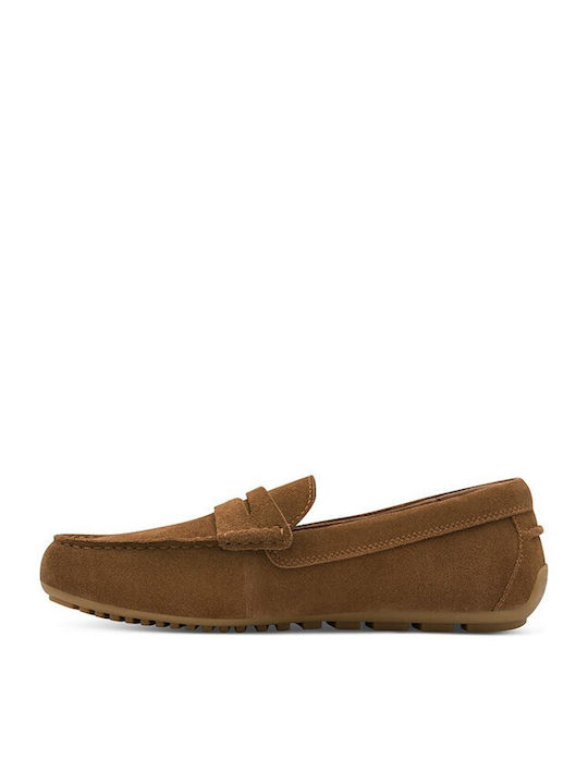 Suede Ανδρικά Loafers σε Καφέ Χρώμα