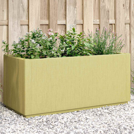 vidaXL Garten Pflanzgefäß Kunststoff Grün 80x36x35cm