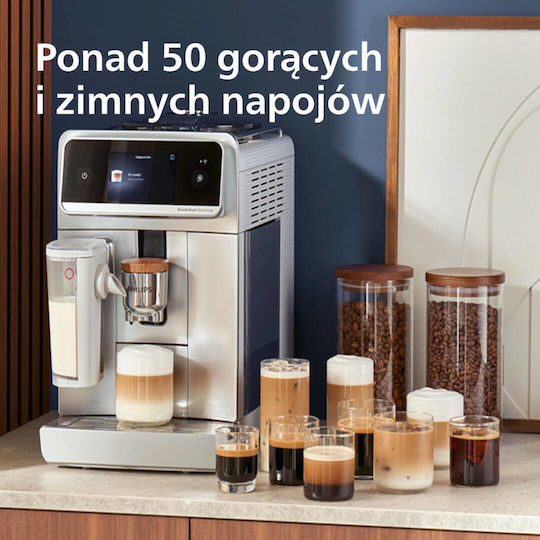 Philips Αυτόματη Μηχανή Espresso 1500W Πίεσης 15bar με Μύλο Άλεσης Καφέ