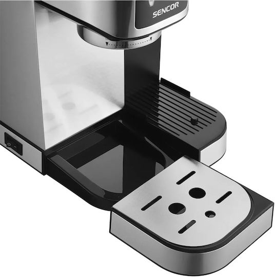 Sencor Mașină de Espresso 1350W Presiune 20bar pentru Cappuccino Argintie SES 4910SS