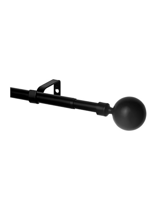 Pliabil Metalic Galerie pentru perdele Simplu 76-200buc Negru